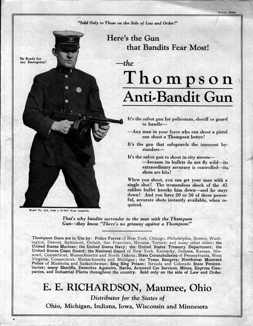 1920's Thompson ad