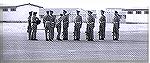 I took this picture in Sharjah, Oman in 1969 while serving with BTS (British Troops Sharjah).  This was our garrison's Night Guard being inspected prior to going on duty. They are Scots Guards, and th