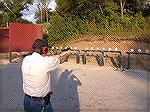 Steve Sheltmire (Shelty) shooting the Springfield XD .40 with a 9mm drop-in barrel. 