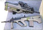 New Steyr AUG A3 with two year old FN FS2000, both upgraded mildly.