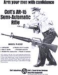 A Classic Ad for Colt AR15 rifles, probably from the 1960s.