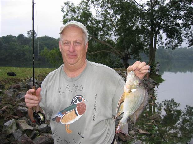 Dave first fish on fly