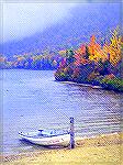 Fall Scene at Franconia Notch New Hampshire.
Lake Scene below Old Man and the Mountain