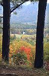 View from Rich Mountain Road of Church
at Cades Cove, Smokey Mountain National
Park.