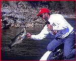 Landing an Arkansas bass.