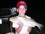 This is Andrews first Striper caught on the New River in Giles County Virginia
