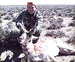 Troy Morzelewski took this antelope with one shot at 350+ yards using his .300 Weatherby Mag on opening day of the 2000 Wyoming Antelope Hunt.