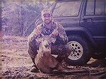 This 4-pt. buck was shot with a 300 Savage at 50 yards. Recovery 20 yards. 11/26/99
168 pds.4 point Buck NHRAMbo.