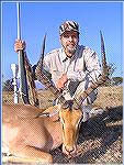 Impala with 27" horns killed by Tony Mandile in June 2003 on a 10-day hunting trip with John X Safaris in South Africa.Tony's Impala1TM