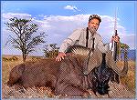 Black Wildebeest killed by Tony Mandile in June 2003 on a 10-day hunting trip with John X Safaris in South Africa.Tony's Black Wildebeest 1TM