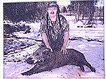 We call her Lulu. My first feral hog. Sorry about the poor quality. Killed her Jan. 2001. Fort Leonard Wood Army Post.