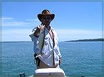 This was taken on uor annual June fishing trip to Ft. Randall Dam in Pickstown South Dakota. This one was caught on a Shad and plaining board fast trolling. Boy, was it good eating!