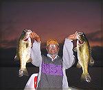 Tony Mandile with two 6-lb. sister bass caught at Lake El Salto on a white spinner bait with two successive casts. Lake El Salto and Billy Chapman's Angler's Inn is about 60 miles north of Mazatlan, M