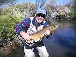 22' brown trout caught on the Illinois River in North Park Colorado using streamer--Thanks North Park Anglers!.