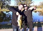 Steve Ware and Brandon Meyer caught one of the Bass my cousin transplanted into their church pond in Louisiana over the years. This one looks over 5 lbs.