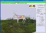 A screen shot of CYBER DEER hunter education software showing the x-ray view.&#160; The red trace represents the bullet's path.