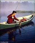 Fly fishing for smallmouth bass on the Penobscot River in Maine.