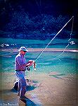 Chuck Edghill with a smallmouth bass caught on the Rappahannock River in Virginia.