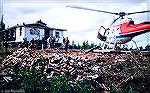 Helicopters are used to reach trophy brook trout waters in the Little Minipi watershed of Labrador.